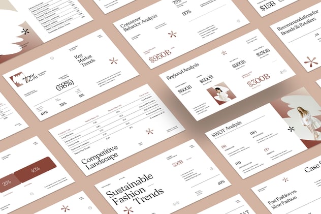 美学市场研究报告Powerpoint模板 - 顶尖PPT