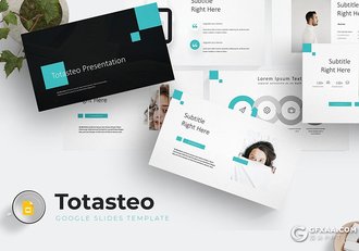 30页5种配色扁平化简约时尚风格欧美商务Google slides模板 - 顶尖PPT