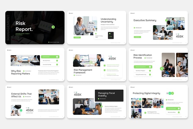 风险报告分析PPT演示模板 - 顶尖PPT