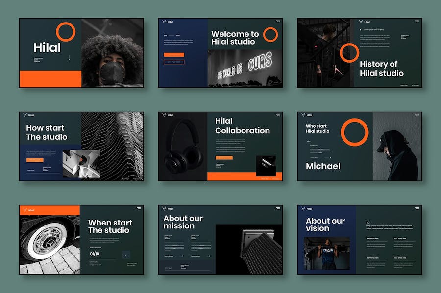 橙色科技商务企业宣传PPT模板 - 顶尖PPT