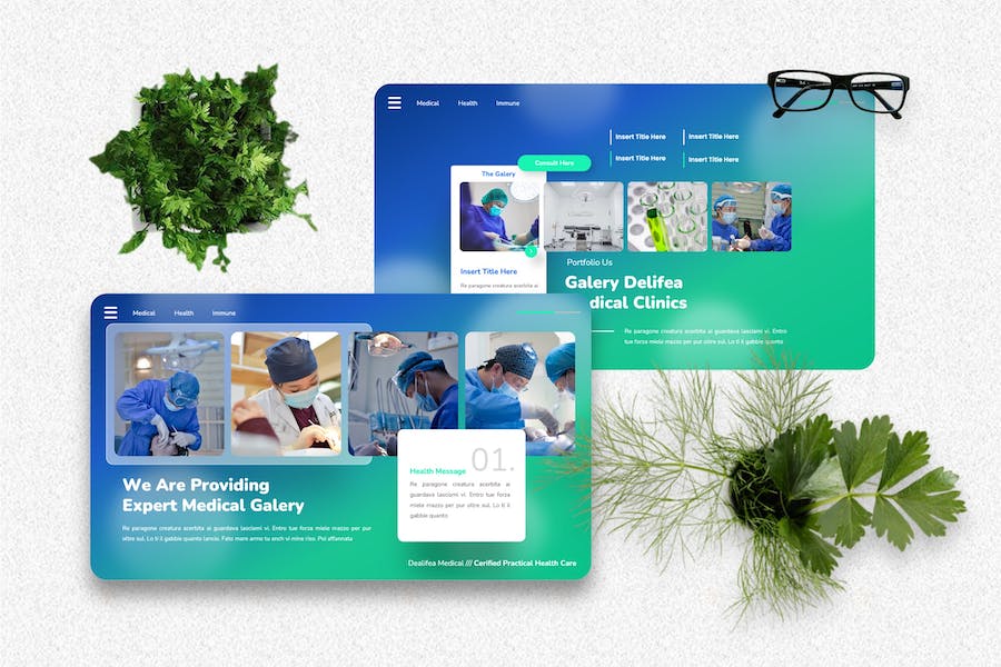 医疗健康行业方案演讲PPT模板 - 顶尖PPT