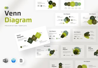 维恩图表销售信息图形演示Keynote模板 - 顶尖PPT