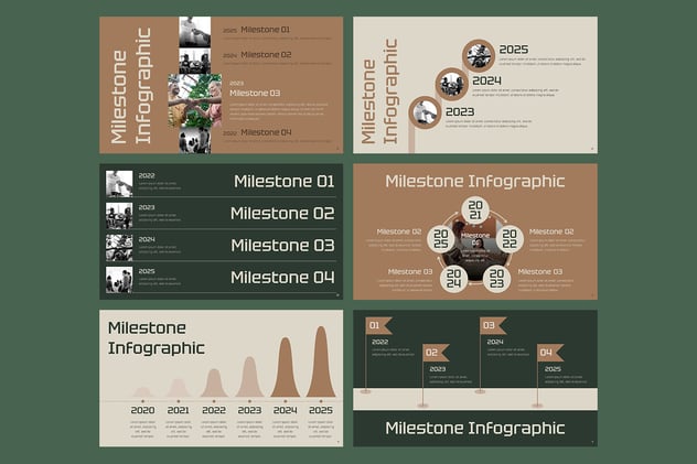 里程碑发展史信息图形PPT模板 - 顶尖PPT