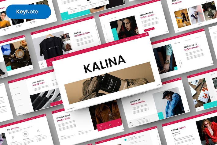 简约风格时尚品牌展示推广keynote模板 - 顶尖PPT