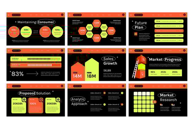 数据可视化分析展示PPT模板 - 顶尖PPT