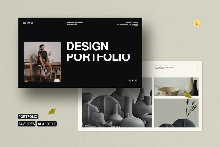 复古极简风格PPT模板 - 顶尖PPT