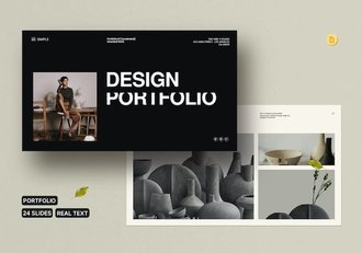 复古极简风格PPT模板 - 顶尖PPT