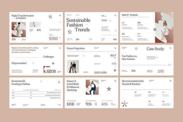 美学市场研究报告Powerpoint模板 - 顶尖PPT