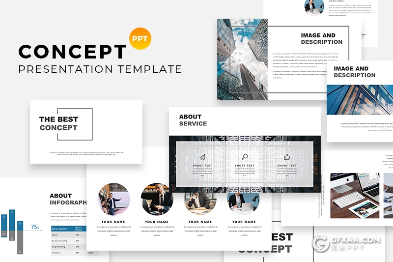 41页极简商务风格公司介绍业绩汇报PPT模板 - 顶尖PPT