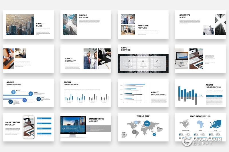 41页极简商务风格公司介绍业绩汇报PPT模板 - 顶尖PPT