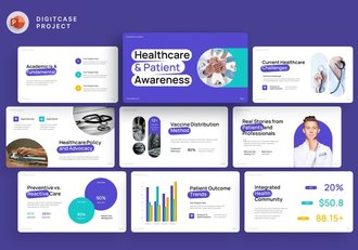 医疗保健疾病预防诊断治疗PPT模板 - 顶尖PPT