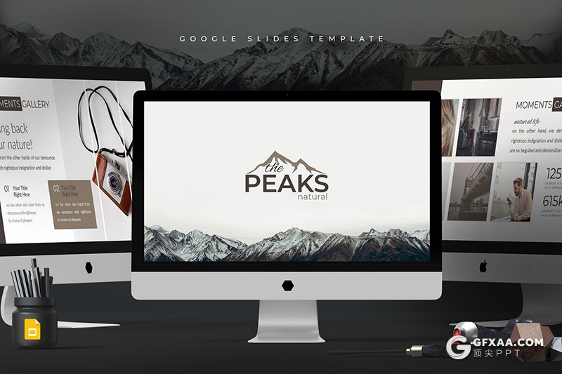 30页5种主题配色国外商务数据分析统计Google slides模板 - 顶尖PPT