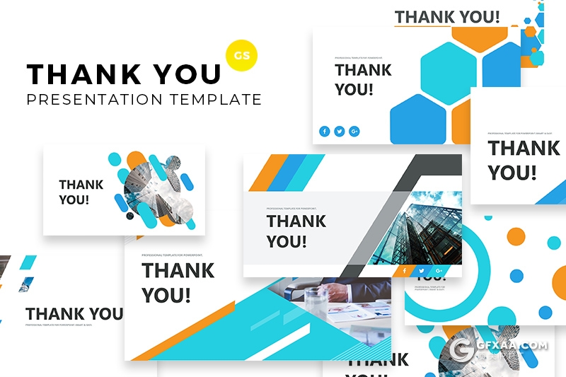 30页创意结尾结束页封底感谢页thank you页面Google slides模板 10种主题配色 - 顶尖PPT