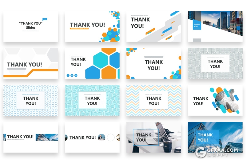 30页创意结尾结束页封底感谢页thank you页面keynote模板 10种主题配色 - 顶尖PPT