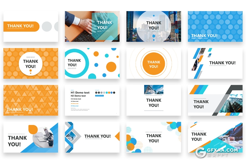 30页创意结尾结束页封底感谢页thank you页面keynote模板 10种主题配色 - 顶尖PPT