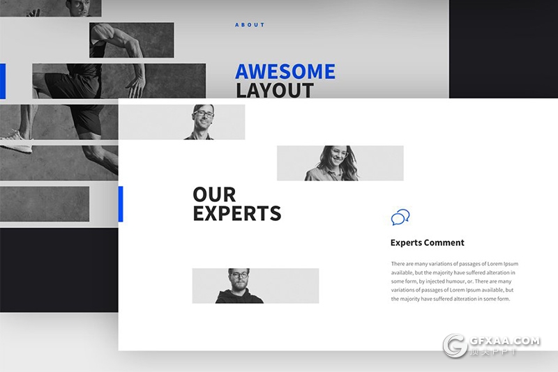 76页蓝色欧美商务市场调研多用途PPT模板 - 顶尖PPT