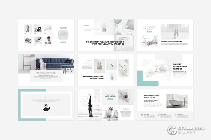 117页简约风格舞蹈学院宣传介绍PPT模板 - 顶尖PPT