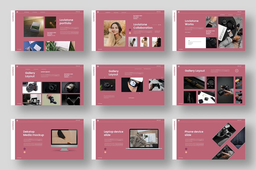 扁平化复古配色业务合作项目投资商业商务keynote模板 - 顶尖PPT