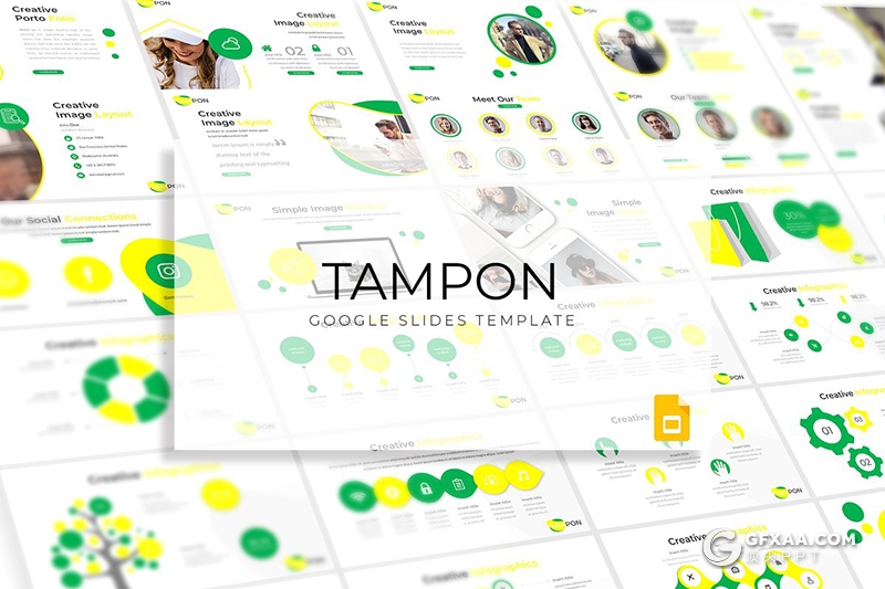 30页扁平化工作汇报工作计划商务多用途Google slides模板 5种主题配色 - 顶尖PPT