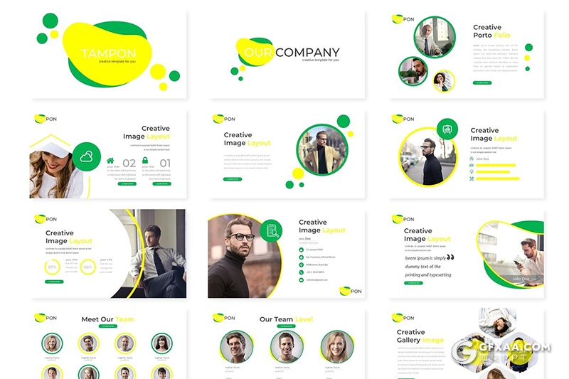 30页扁平化工作汇报工作计划商务多用途PPT模板 5种主题配色 - 顶尖PPT