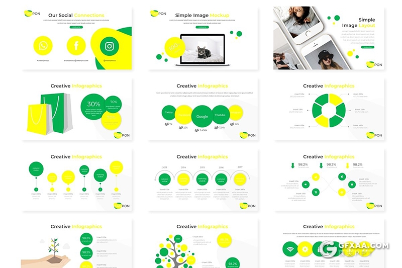 30页扁平化工作汇报工作计划商务多用途PPT模板 5种主题配色 - 顶尖PPT
