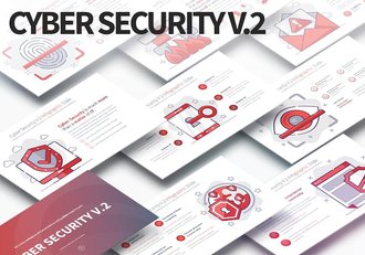 网络安全插画图形PPT模板 - 顶尖PPT