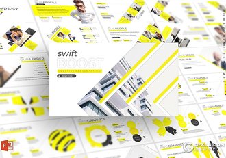 30页创意商务图形欧美商务多用途PPT模板 5种主题配色 - 顶尖PPT