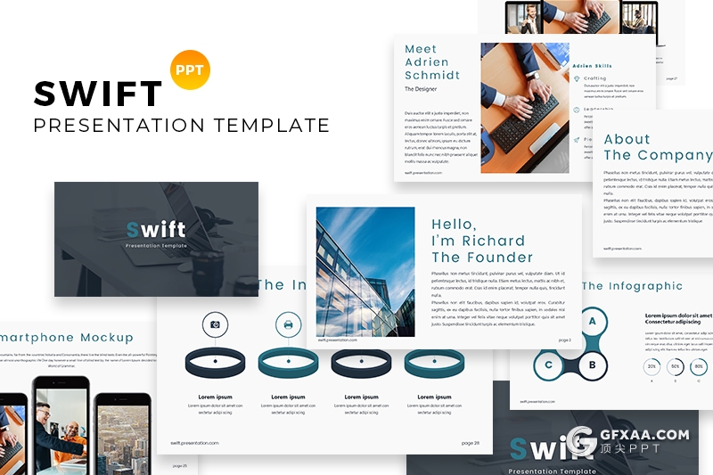 32页5种主题配色公司企业介绍多用途PPT模板 - 顶尖PPT