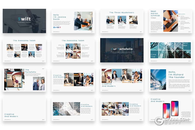 32页5种主题配色公司企业介绍多用途PPT模板 - 顶尖PPT