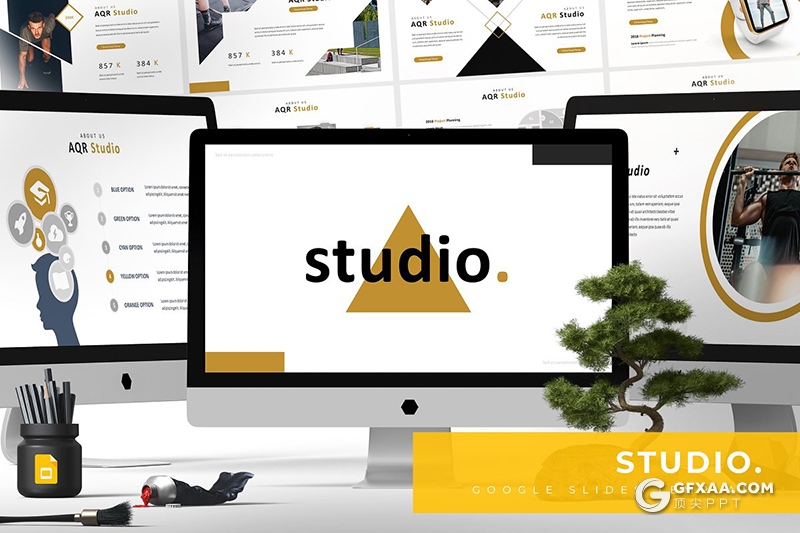 30页国外商务风格工作计划汇报Google slides模板 5种主题配色 - 顶尖PPT