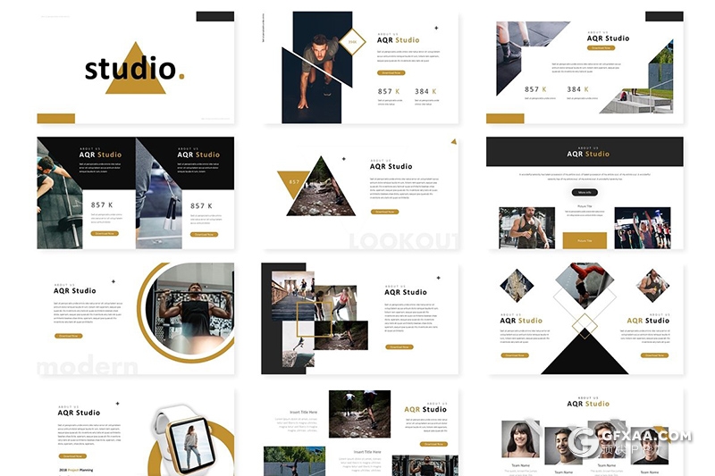 30页国外商务风格工作计划汇报Google slides模板 5种主题配色 - 顶尖PPT