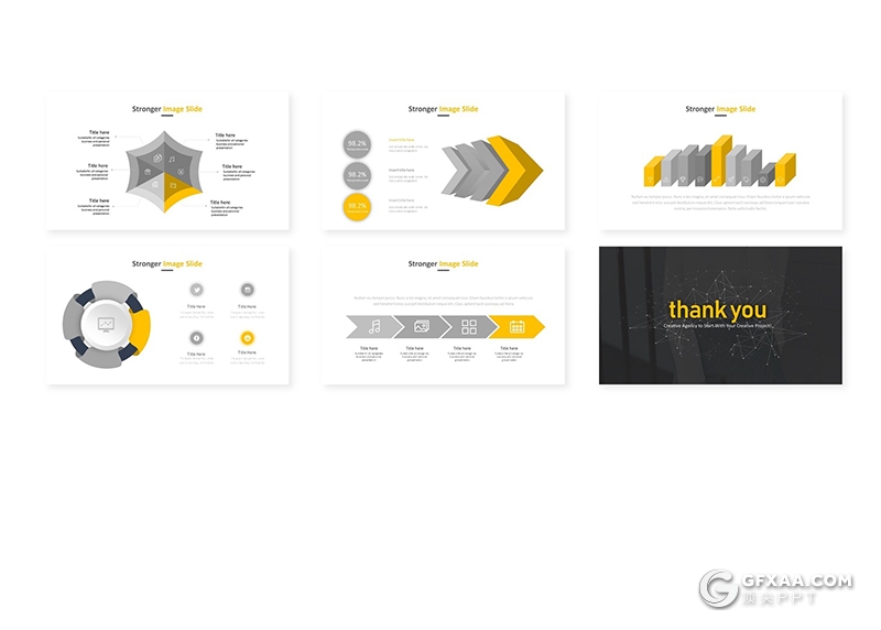 30页5种主题配色摄影机构业务展示数据分析Google slides模板 - 顶尖PPT