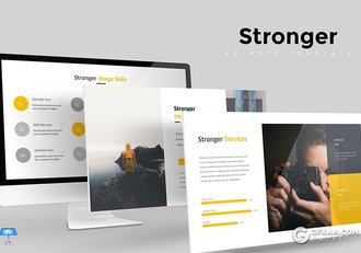 30页5种主题配色摄影机构业务展示数据分析keynote模板 - 顶尖PPT