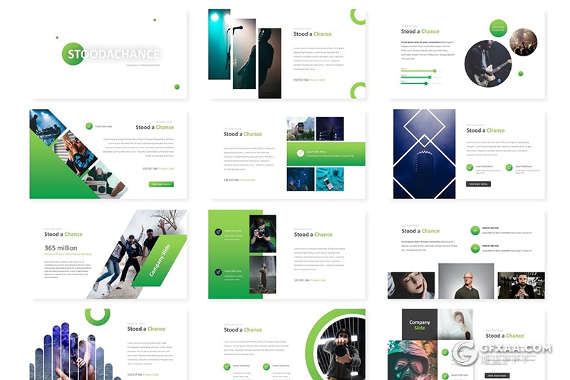 30页5种配色欧美创意商务多用途Google slides模板 - 顶尖PPT