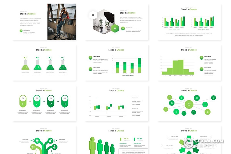 30页5种配色欧美创意商务多用途Google slides模板 - 顶尖PPT
