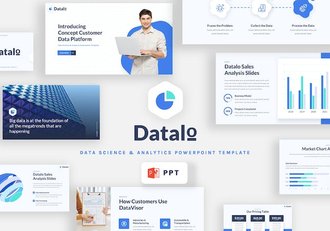 数据科学计算公司PPT模板 - 顶尖PPT