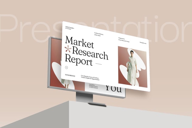 美学市场研究报告Powerpoint模板 - 顶尖PPT