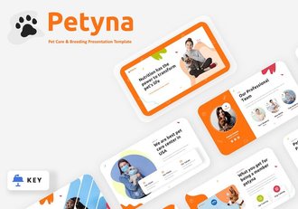 宠物护理繁育数据Keynote模板 - 顶尖PPT