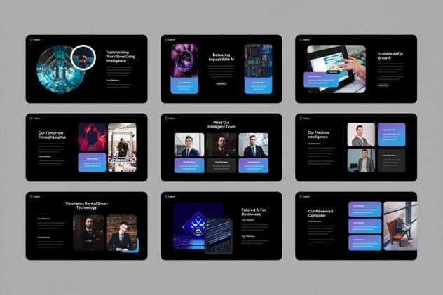 人工智能机器人研发keynote模板 - 顶尖PPT