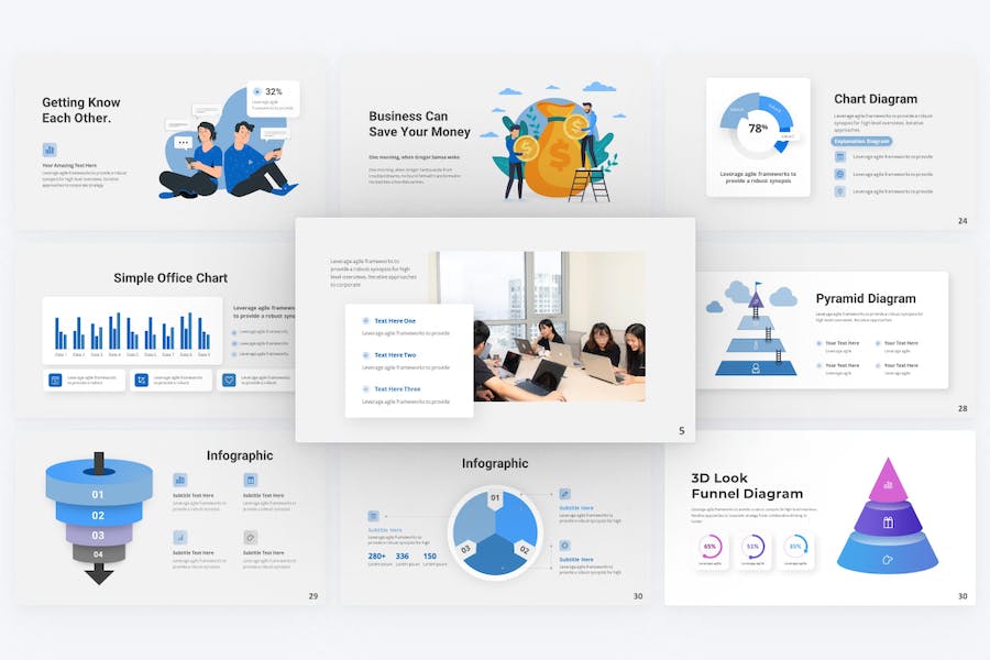 业务合作公司会议工作环境keynote模板 - 顶尖PPT
