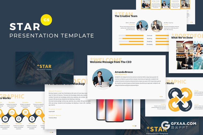 30页国外商务风格企业公司介绍多用途Google slides模板 5种主题配色 - 顶尖PPT
