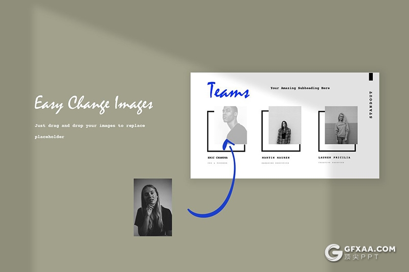 50页简约文艺风格模特写真时尚服装展示keynote模板 - 顶尖PPT