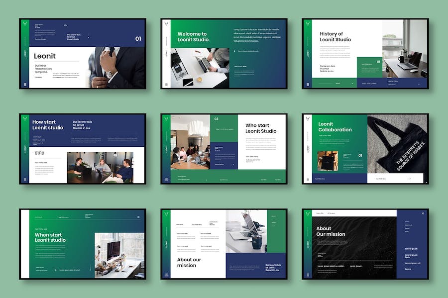 绿色环保商务企业社会责任Keynote模板 - 顶尖PPT