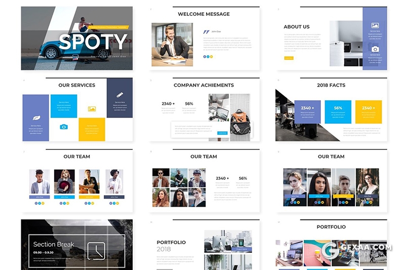 30页5种主题配色企业公司团队介绍工作计划总结keynote模板 - 顶尖PPT