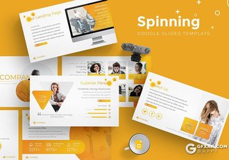 30页创意圆形组合商务多用途Google slides模板 5种主题配色 - 顶尖PPT