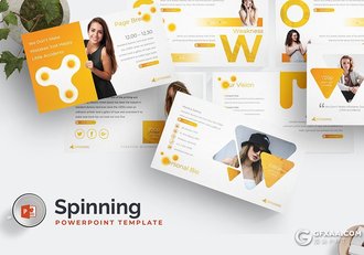 30页创意圆形组合商务多用途PPT模板 5种主题配色 - 顶尖PPT