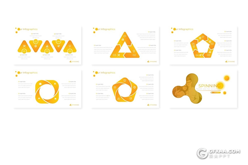 30页创意圆形组合商务多用途PPT模板 5种主题配色 - 顶尖PPT