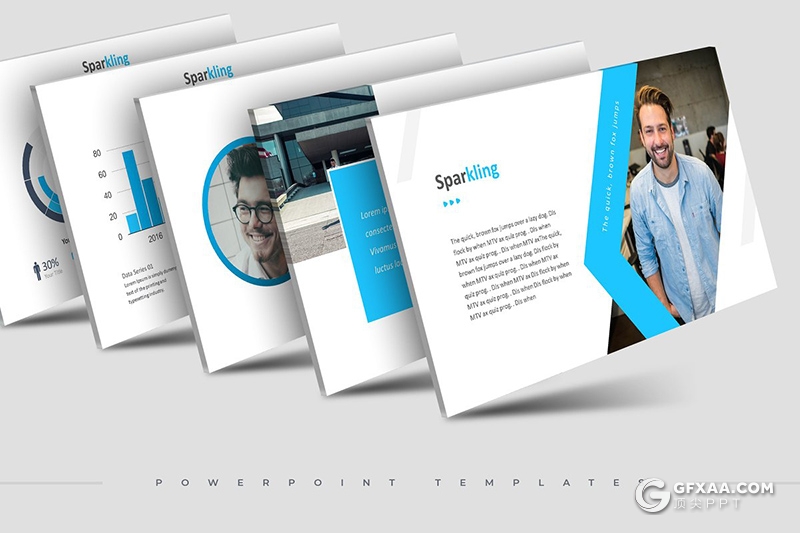 30页欧美商务风格团队介绍多用途PPT模板 5种主题配色 - 顶尖PPT