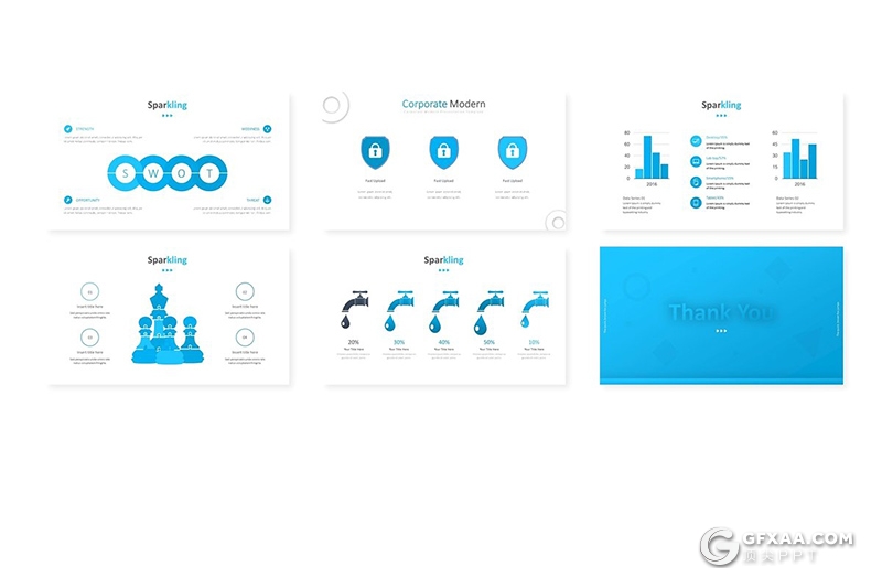 30页欧美商务风格团队介绍多用途keynote模板 5种主题配色 - 顶尖PPT