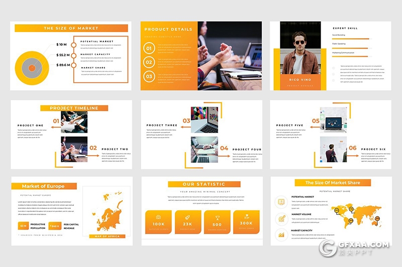 52页商业主题演讲商务多用途keynote模板 - 顶尖PPT